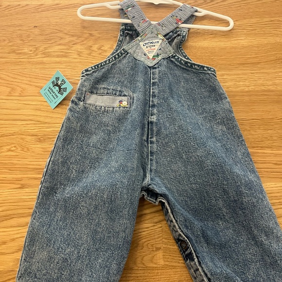 80s vintage very rare Osh Kosh vest back overalls acid wash - Picture 2 of 5